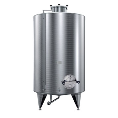 Serbatoio botte acciaio INOX AISI304 fondo conico con chiusino e piedi