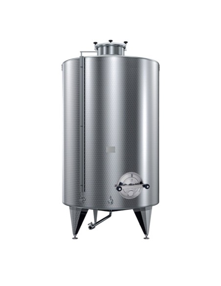 Serbatoio botte acciaio INOX AISI304 fondo conico con chiusino e piedi