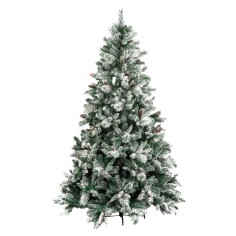 XONE Albero di Natale artificiale GARDENA innevato folto rami ombrello con pigne