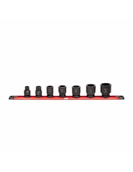 USAG 235 1/2 M/S7 Serie di 7 Chiavi a Bussola Macchina 10-27mm con supporto