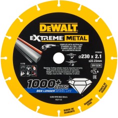 DEWALT EXTREME DT40255 Disco da taglio per metalli diamantato 1000 tagli 230 mm