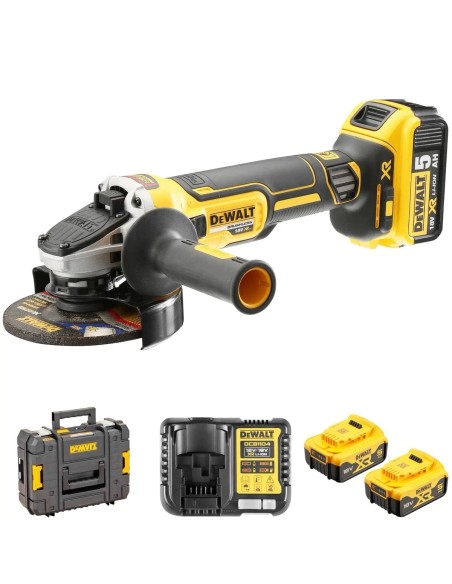 DeWalt DCG405P2T Smerigliatrice Angolare 125 mm 18V XR Litio 5 Ah Brushless Kit