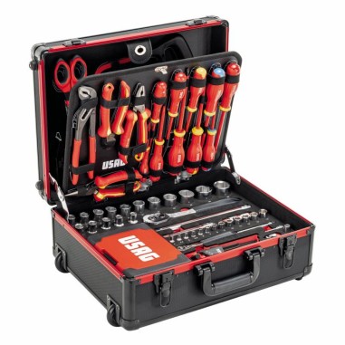 USAG 002 TME Valigia Trolley Assortimento Elettrotecnica 181 Pezzi