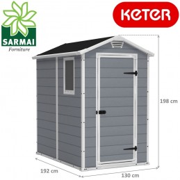 Keter MANOR casetta capanno box da giardino porta utensili attrezzi in resina