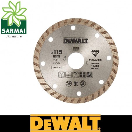 DeWALT DT3702-QZ DISCO DIAMANTATO SINTETIZZATO Ø 115 MM FORO 22,3 MM MURATURA