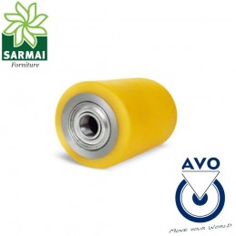 Rullo Ruota AVO 11 80x60 Foro 20 rivestimento in poliuretano per transpallet