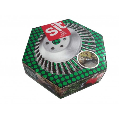 SIT spazzola conica Ø 20 cm testina decespugliatore universale ecologica acciaio