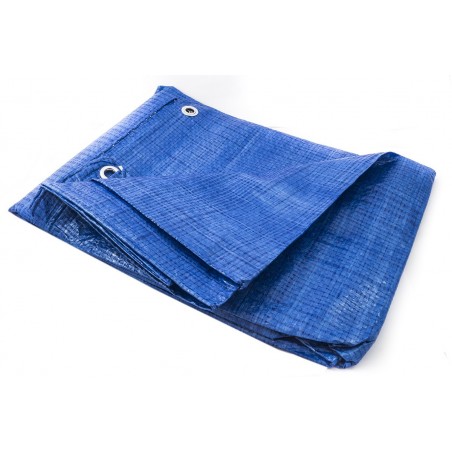 TELO TELONE OCCHIELLATO IMPERMEABILE ANGOLI RINFORZATI BLU POLIETILENE 90 gr/m²