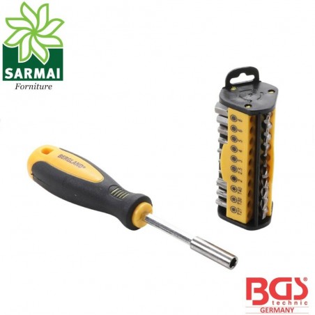 BGS 35831 assortimento 31 pz inserti bit Torx Phillips impugnatura porta inserti