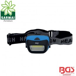 BGS 85314 lampada frontale professionale a COB-LED ultraluminoso da 3W 120 lumen