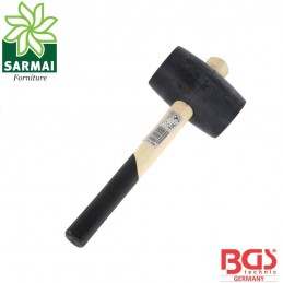 BGS 1862 Mazzuola martello in gomma testa Ø 75 mm manico in legno