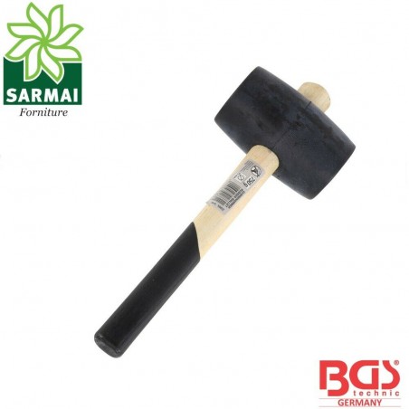 BGS 1862 Mazzuola martello in gomma testa Ø 75 mm manico in legno