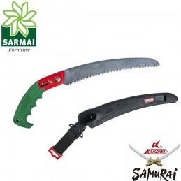 SEGHETTO LAMA CURVA DA POTATURA PROFESSIONALE SAMURAI 24 cm CON FODERO A CINTURA