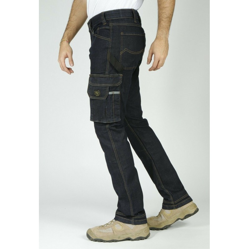 RICA LEWIS mod. JOBA Pantalone pantaloni da lavoro jeans resistenti con tasconi