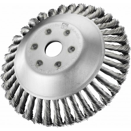 Testina decespugliatore universale spazzola conica ecologica acciaio Ø 17,5 cm