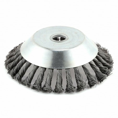 Testina decespugliatore universale spazzola conica ecologica acciaio Ø 17,5 cm