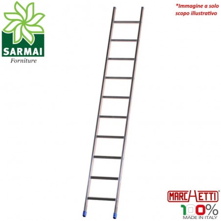 MARCHETTI scala professionale singola in alluminio mod. Azzurra AL da 2,5 a 5 m