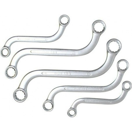 BGS 1216 assortimento serie 5 chiavi poligonali a S cromate 10 a 19 mm