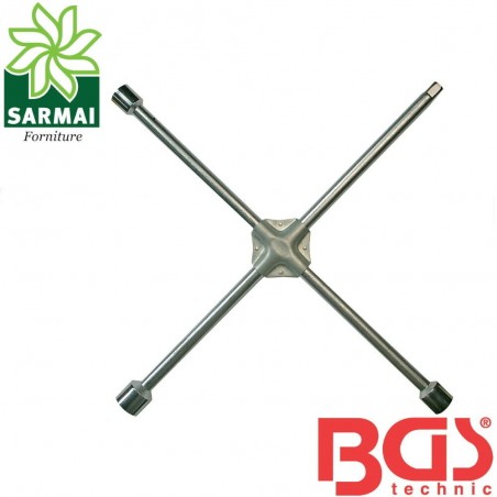 BGS 1457 chiave a croce per dadi ruote camion bussole 24/27/32 mm attacco 3/4"