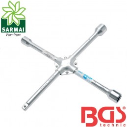 BGS 1459 chiave a croce per dadi ruote auto bussole 17/19/21 mm attacco 1/2"