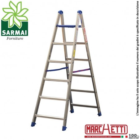 Marchetti PABLO scala scaletto alluminio doppia salita gradini con piano