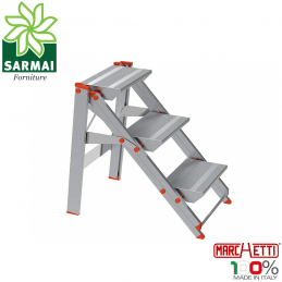 Marchetti CLASS03 scala scaletto sgabello in alluminio 3 gradini altezza 69 cm