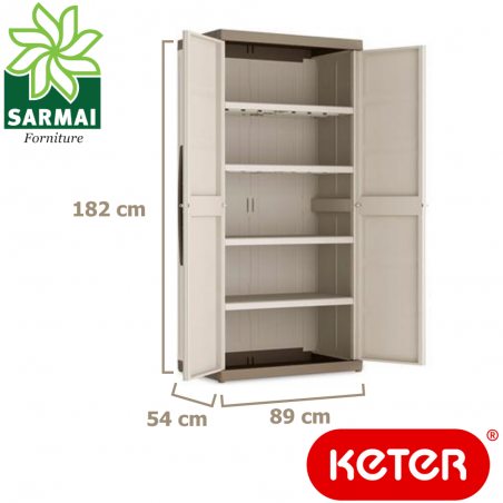 KETER EXCELLENCE XL armadietto armadio alto basso portascope porta scope large