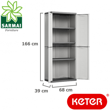 KETER JOLLY armadietto armadio alto basso portascope porta scope in resina