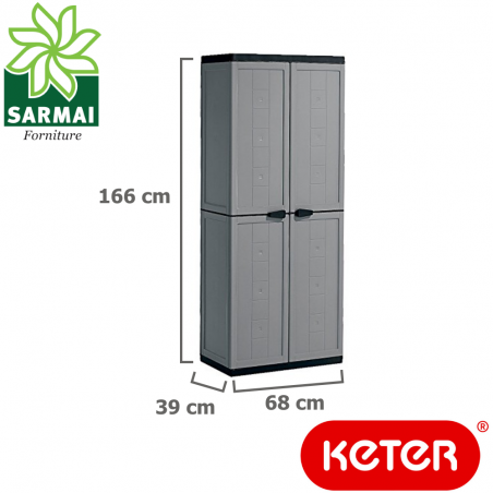 KETER JOLLY armadietto armadio alto basso portascope porta scope in resina