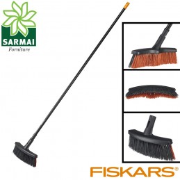 Fiskars M scopa scopone super leggera ergonomica giardino viale + manico incluso