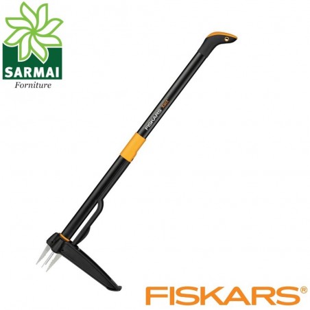 FISKARS Estirpatore XACT per erba erbacce infestanti da giardino lunghezza 1 m