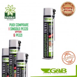 G&B SCHIUMA POLIURETANICA GEBOFOAM B3 GRIGIO TETTI ESPANSIONE RIDOTTA CONTENUTA