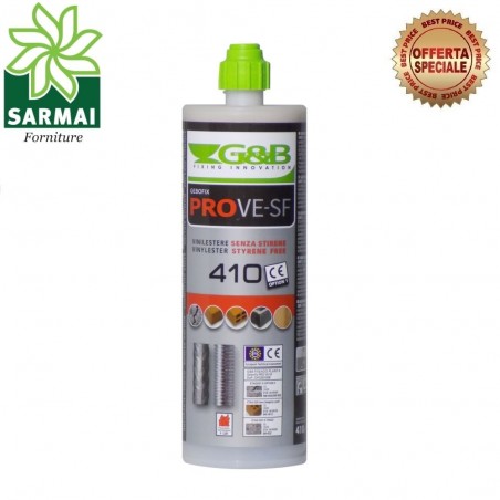 GEBOFIX PRO VE-SF G&B RESINA ANCORANTE DA 410ml SENZA STRINE PER FORATI CEMENTO