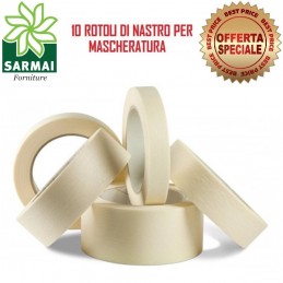 NASTRO ADESIVO PER MASCHERATURA MM 50 mm X 50 M CARTA GOMMATA PZ 10