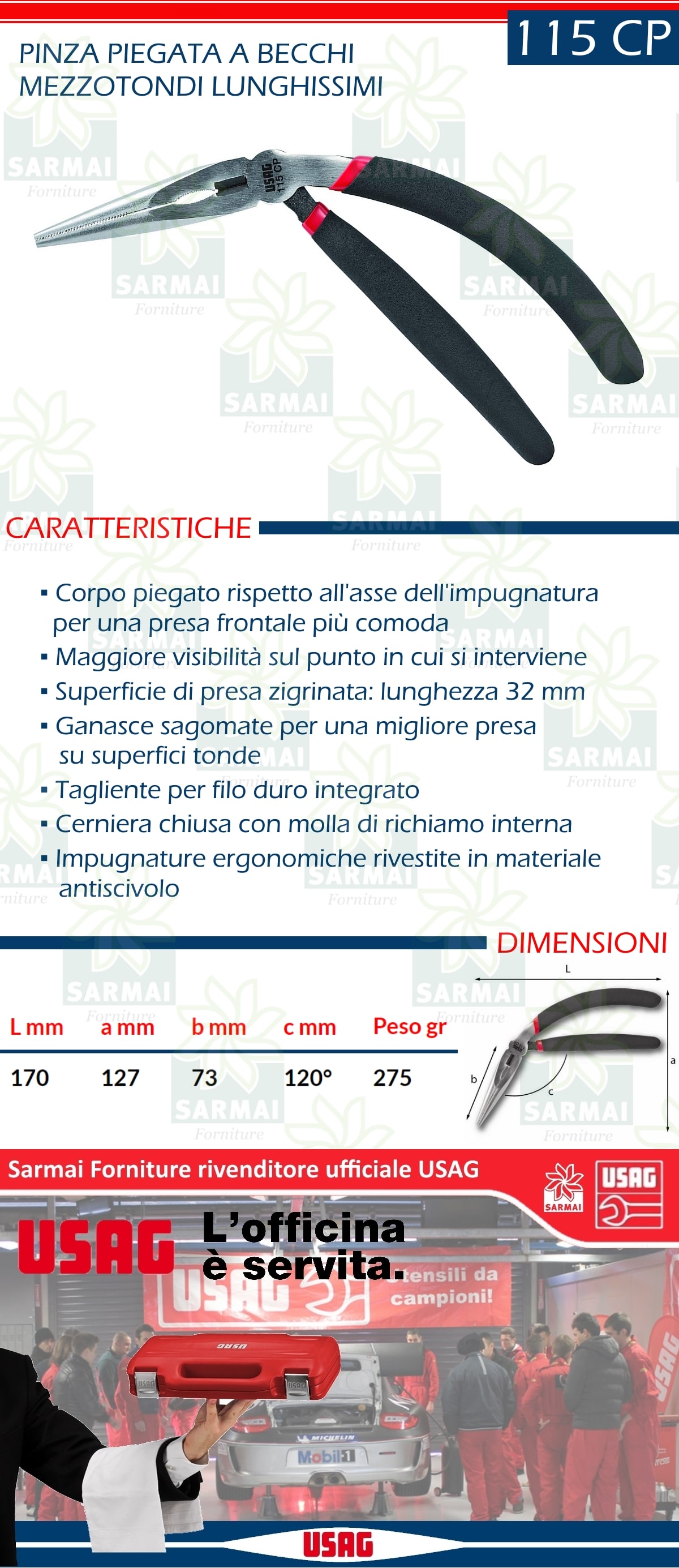 DESCRIZIONE PINZA A BECCHI