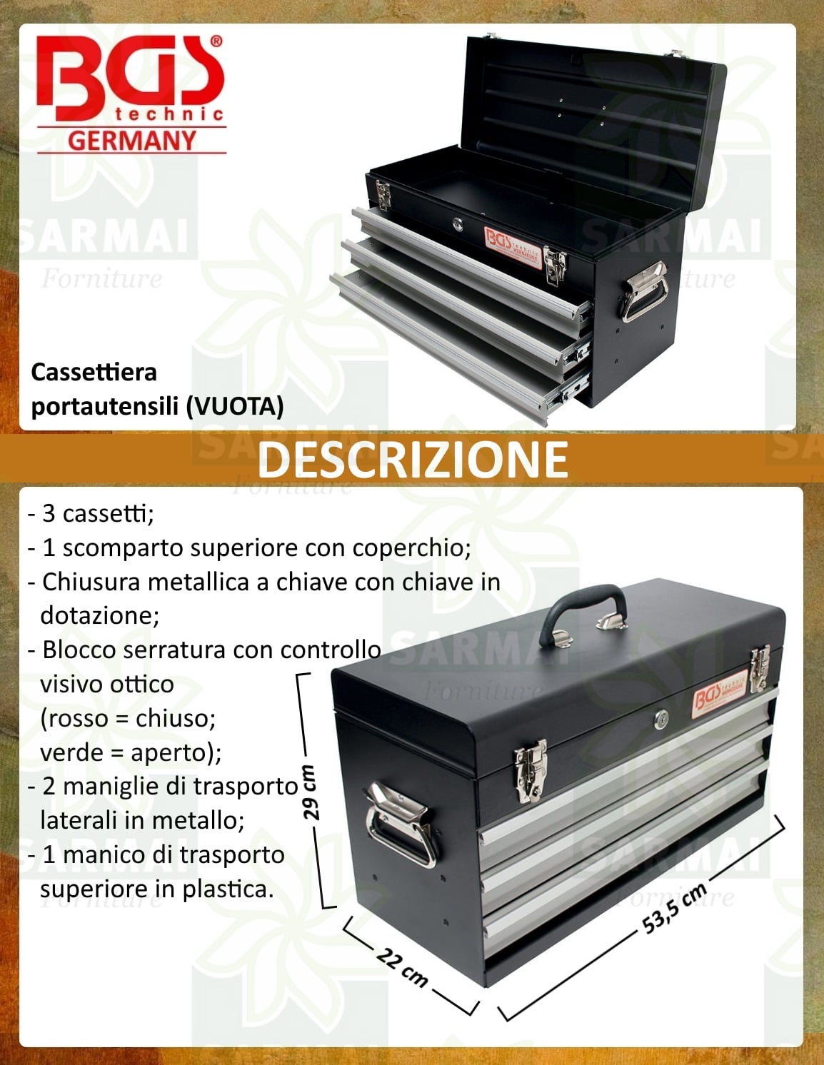 DESCRIZIONE CASSETTA