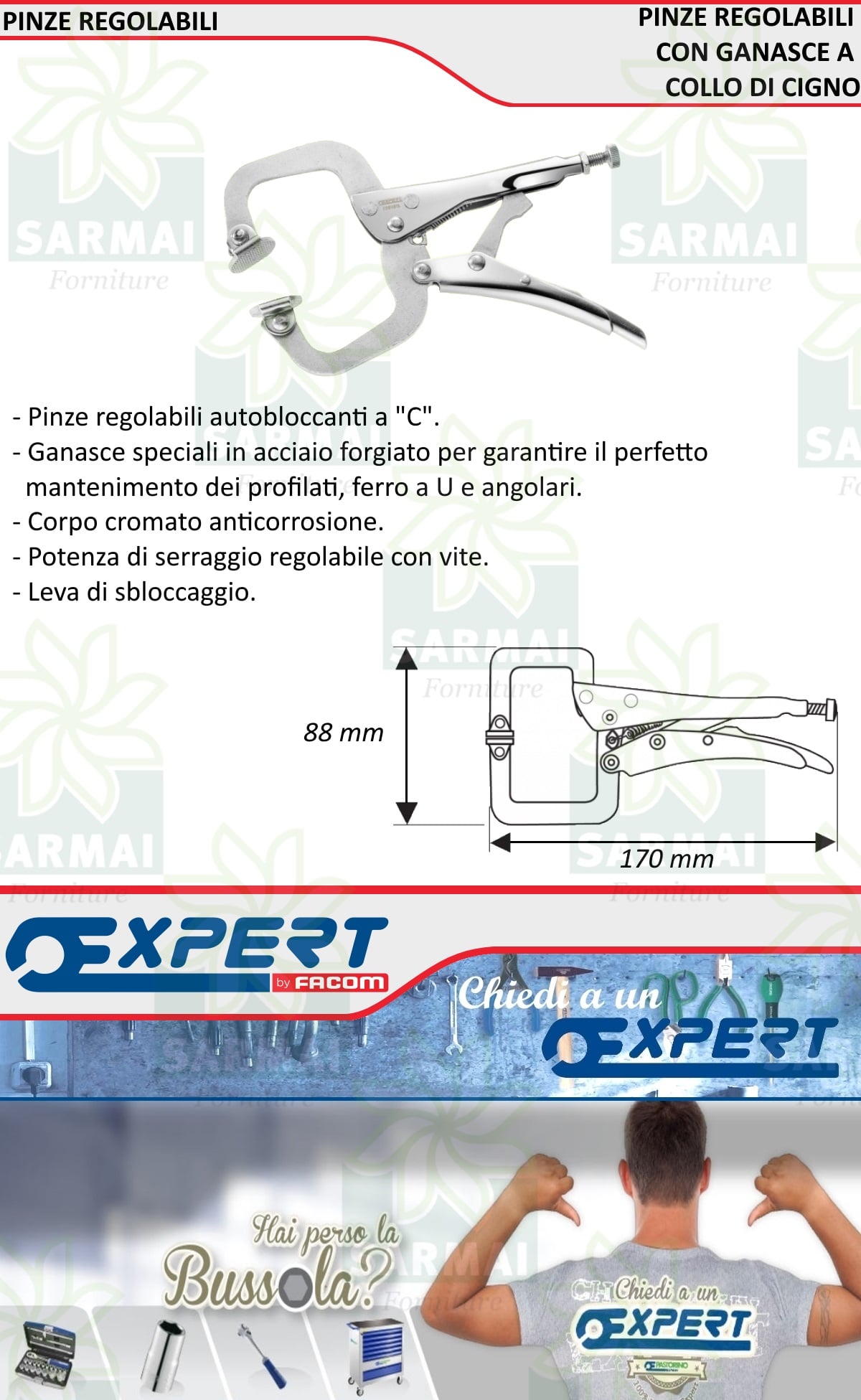 DESCRIZIONE PINZE REGOLABILI