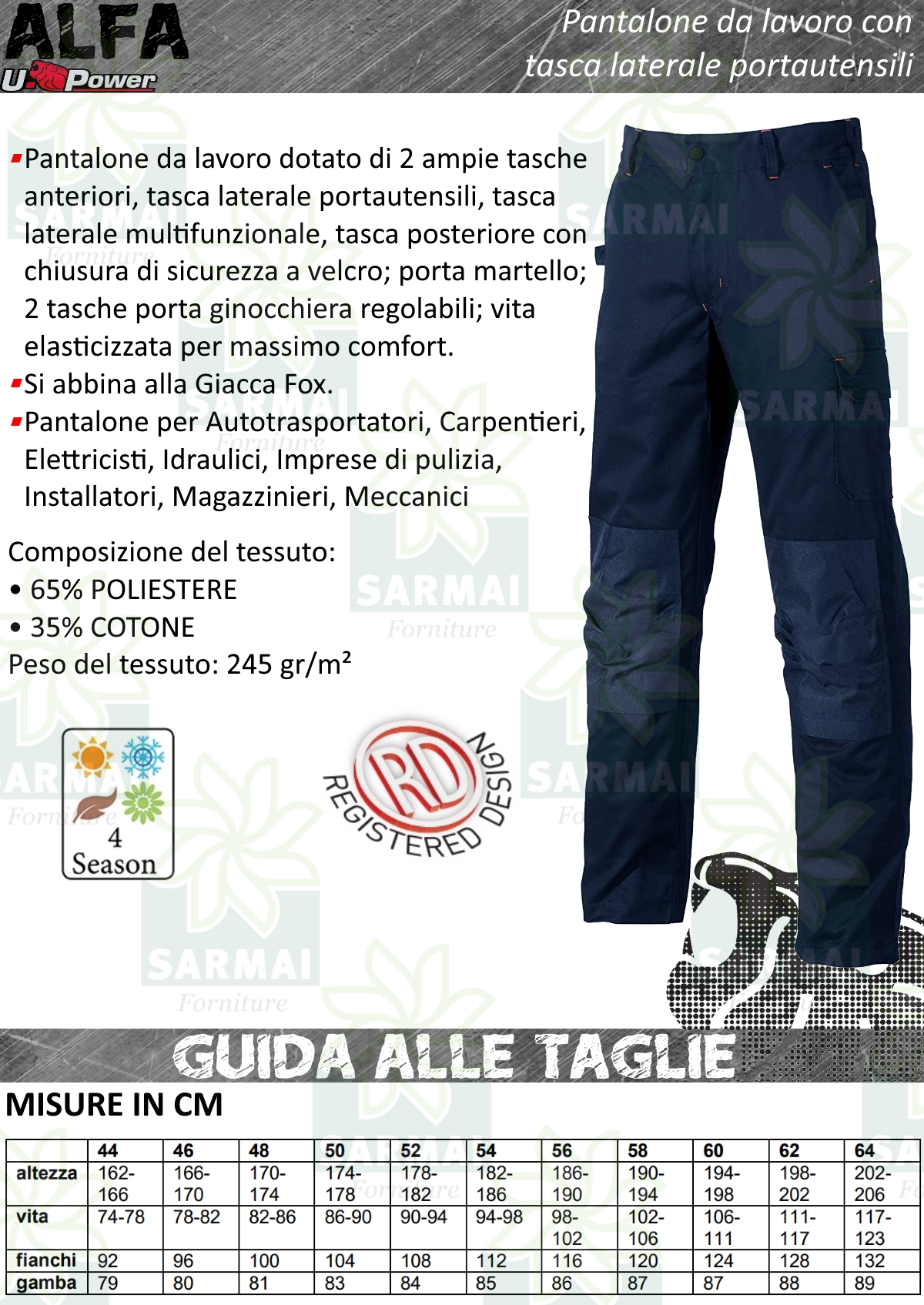 DESCRIZIONE PANTALONI ALFA